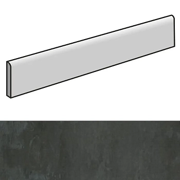 Italon Surface Battiscopa Steel 7.2x80 / Италон Серфейс Плитнус Стил 7.2x80 